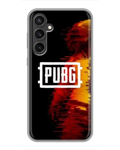Чехол для Samsung Galaxy S23 с картинкой «Яркий логотип PUBG»