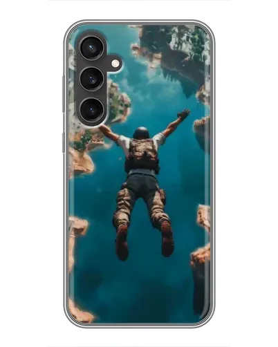 Чехол для Samsung Galaxy S23 с картинкой «PUBG — свободное падение»