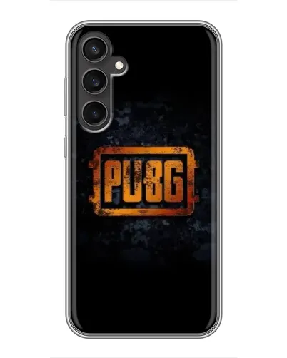 Чехол для Samsung Galaxy S23 с картинкой «PUBG — золотой логотип»
