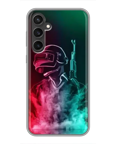 Чехол для Samsung Galaxy S23 с картинкой «PUBG — огненный воин»