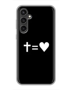Чехол для Samsung Galaxy S23 с картинкой «Крест и Сердце»