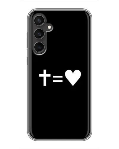 Чехол для Samsung Galaxy S23 с картинкой «Крест и Сердце»