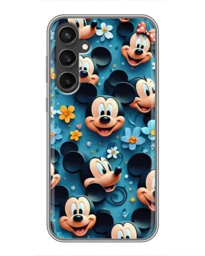 Чехол для Samsung Galaxy S23 с картинкой «Паттерн Микки и Минни»