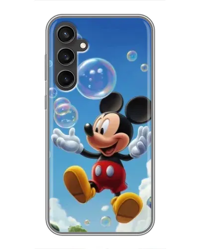 Чехол для Samsung Galaxy S23 с картинкой «Mickey и мыльные пузыри»