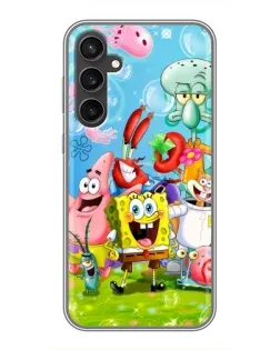 Чохол для Samsung Galaxy S23 з картинкою «Губка Боб та друзі»
