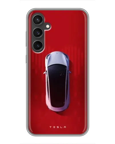 Чехол для Samsung Galaxy S23 с картинкой «Tesla Top View»
