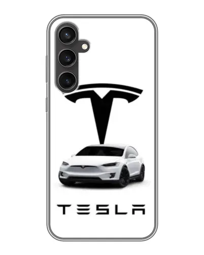 Чехол для Samsung Galaxy S23 с картинкой «Tesla White Style»