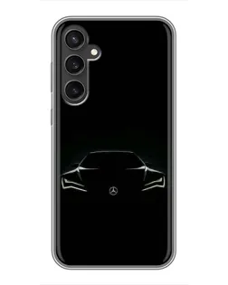 Чохол для Samsung Galaxy S23 з картинкою «Mercedes — силует авто»