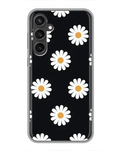Чехол для Samsung Galaxy S23 с картинкой «Ромашки на черном» Чехол для Samsung Galaxy S23 с картинкой «Ромашки на черном»