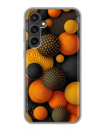 Чехол для Samsung Galaxy S23 с картинкой «Объемные оранжевые сферы» Чехол для Samsung Galaxy S23 с картинкой «Объемные оранжевые сферы»