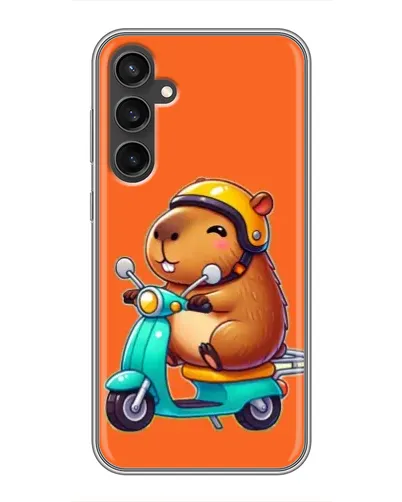 Чехол для Samsung Galaxy S23 с картинкой «Капибара на скутере» Чехол для Samsung Galaxy S23 с картинкой «Капибара на скутере»