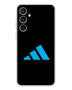 Чехол для Samsung Galaxy S24 FE с картинкой «Adidas Cyan Logo»