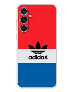 Чехол для Samsung Galaxy S24 FE с картинкой «Ретро блоки Adidas»