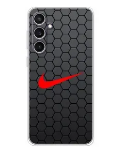 Чехол для Samsung Galaxy S24 FE с картинкой «Nike — карбоновая сетка»