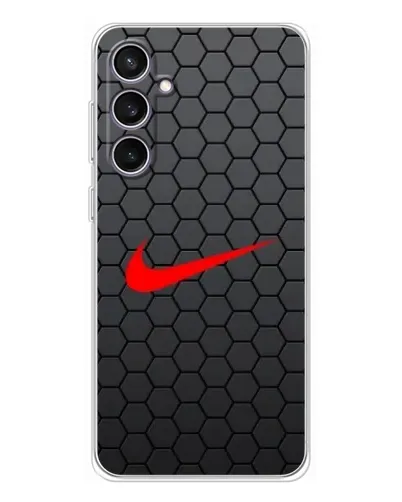 Чехол для Samsung Galaxy S24 FE с картинкой «Nike — карбоновая сетка»