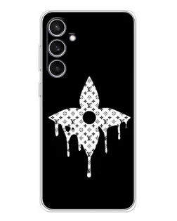 Чехол для Samsung Galaxy S24 FE с картинкой «Цветочная монограмма»