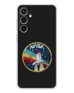 Чехол для Samsung Galaxy S24 FE с картинкой «NASA — эмблема миссии»