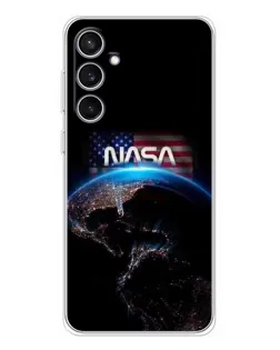 Чехол для Samsung Galaxy S24 FE с картинкой «Земля из космоса NASA»
