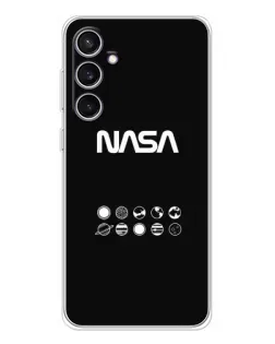 Чехол для Samsung Galaxy S24 FE с картинкой «NASA — технический принт»