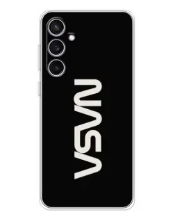 Чехол для Samsung Galaxy S24 FE с картинкой «NASA — вертикальный логотип»