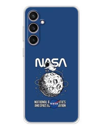 Чехол для Samsung Galaxy S24 FE с картинкой «NASA — лунная миссия»
