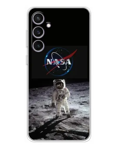 Чехол для Samsung Galaxy S24 FE с картинкой «Астронавт на Луне»