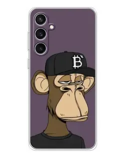 Чехол для Samsung Galaxy S24 FE с картинкой «Bored Ape в кепке»