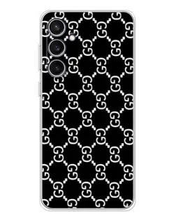 Чехол для Samsung Galaxy S24 FE с картинкой «Gucci — сетчатый паттерн»