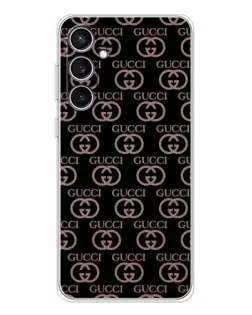 Чехол для Samsung Galaxy S24 FE с картинкой «Классическая монограмма Gucci»