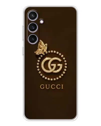 Чехол для Samsung Galaxy S24 FE с картинкой «Gucci — золотая бабочка»