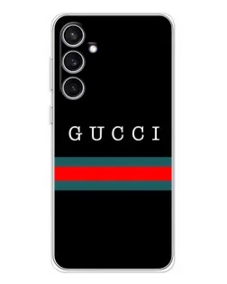 Чехол для Samsung Galaxy S24 FE с картинкой «Gucci — красный пояс»