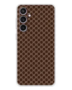 Чохол для Samsung Galaxy S24 FE з картинкою «Gucci — шоколадна сітка»