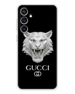 Чохол для Samsung Galaxy S24 FE з картинкою «Gucci — срібний лев»