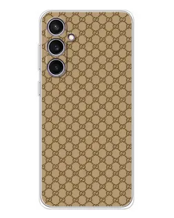 Чохол для Samsung Galaxy S24 FE з картинкою «Gucci — класичний беж»