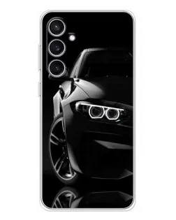 Чохол для Samsung Galaxy S24 FE з картинкою «Чорна BMW — профіль»
