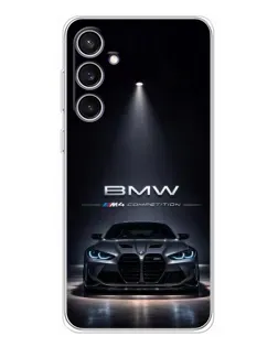 Чохол для Samsung Galaxy S24 FE з картинкою «BMW крізь нічне місто»