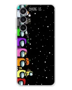 Чехол для Samsung Galaxy S24 FE с картинкой «Команда Among Us»