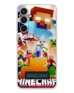 Чехол для Samsung Galaxy S24 FE с картинкой «Minecraft герои игры» Чехол для Samsung Galaxy S24 FE с картинкой «Minecraft герои игры»