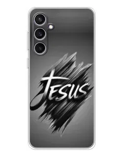Чехол для Samsung Galaxy S24 FE с картинкой «Надпись Jesus Graffiti»