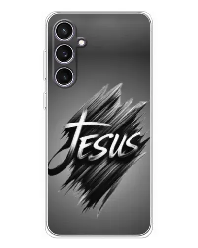 Чехол для Samsung Galaxy S24 FE с картинкой «Надпись Jesus Graffiti»