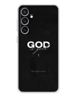 Чехол для Samsung Galaxy S24 FE с картинкой «GOD — Бог над всем»