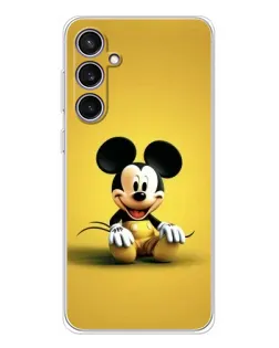 Чехол для Samsung Galaxy S24 FE с картинкой «Микки на желтом»