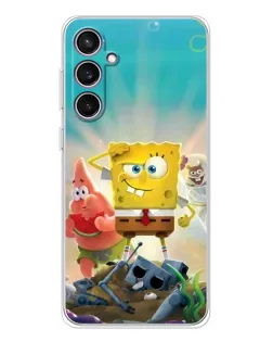 Чехол для Samsung Galaxy S24 FE с картинкой «Спанч Боб победитель»