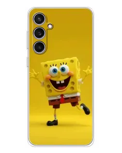 Чехол для Samsung Galaxy S24 FE с картинкой «Позитивный Губка Боб»