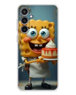 Чехол для Samsung Galaxy S24 FE с картинкой «Повар Спанч Боб»