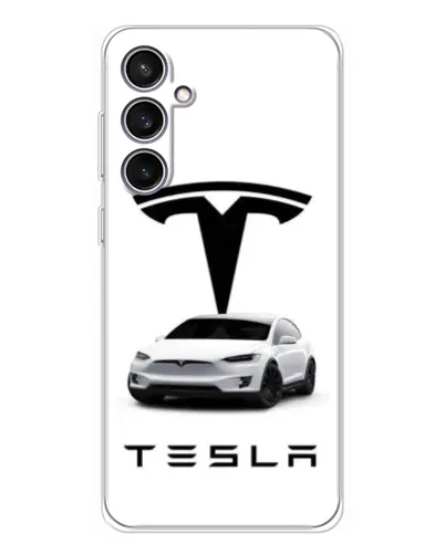 Чехол для Samsung Galaxy S24 FE с картинкой «Tesla White Style» Чехол для Samsung Galaxy S24 FE с картинкой «Tesla White Style»