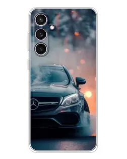 Чехол для Samsung Galaxy S24 FE с картинкой «Mercedes — ночной город»