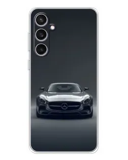 Чехол для Samsung Galaxy S24 FE с картинкой «Mercedes на черном»
