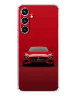 Чехол для Samsung Galaxy S24 FE с картинкой «Красный Mercedes AMG»