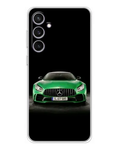 Чехол для Samsung Galaxy S24 FE с картинкой «Mercedes — неоновый лого»